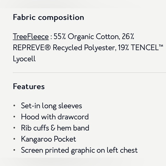 TENTREE Navy Treefleece Super Soft Hoodie, US M/L. - Picture 8 of 11